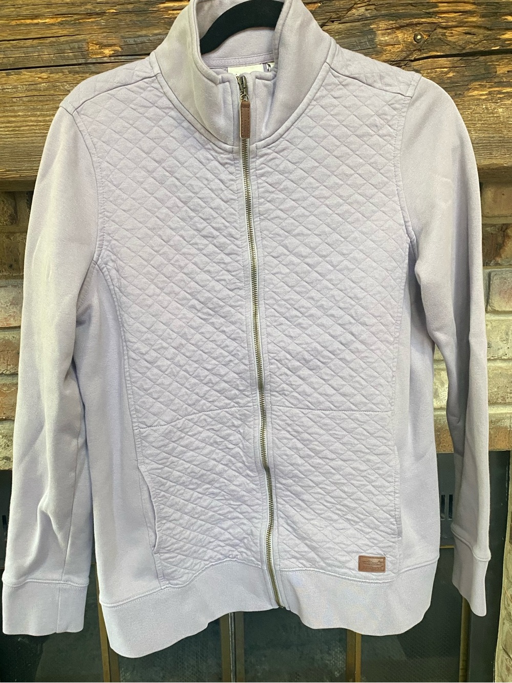 LLBean quilted zip up sweatshirt size Large Tall